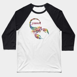 Vibrant Zodiac Scorpio Baseball T-Shirt